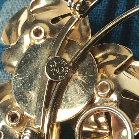 Vintage gold and pearl vintage brooch - Picture 5 of 6